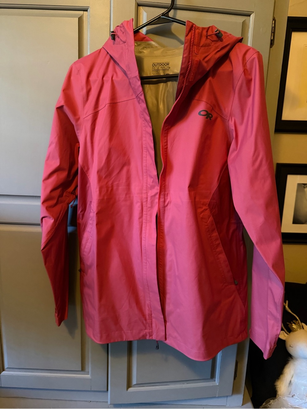 Outdoor Research Women's Bright Pink Hooded Waterproof Ski Jacket